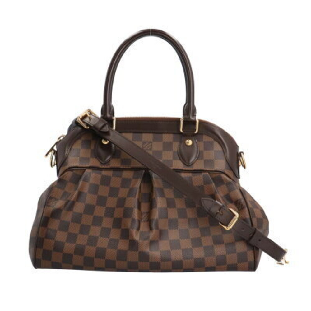 Louis Vuitton Trevi Damier Shoulder Bag Canvas Brown